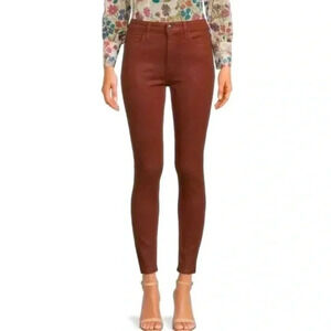 Joes Jeans High rise Skinny NWT Saddleback Coated Burnt Orange Pants Size 24